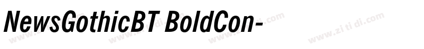 NewsGothicBT BoldCon字体转换